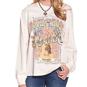 Wrangler Retro XXLarge Shirt Rock-N-Rose Rodeo long sleeve 100% cotton NWT